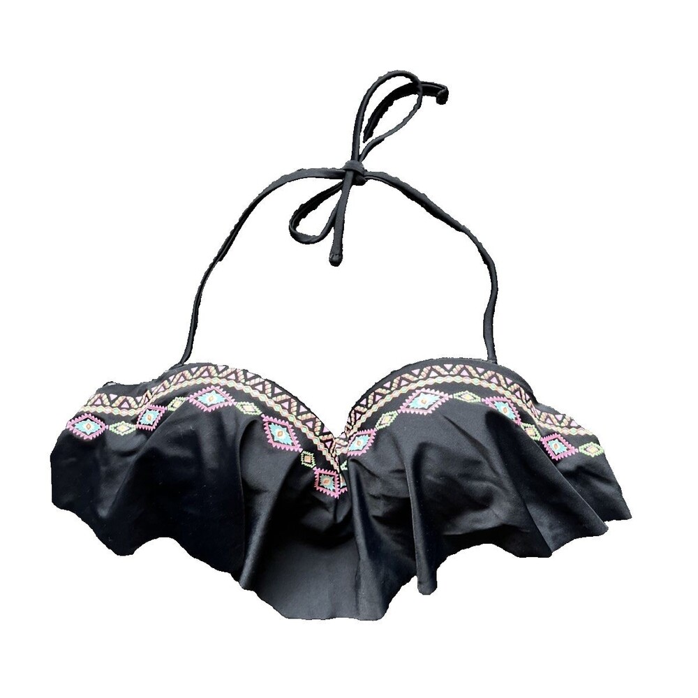 Breaking Waves Women’s Flounce Bikini Top Swimwear Medium